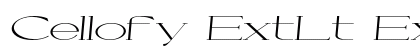 Cellofy ExtLt ExtExp Ita Italic preview Cellofy ExtLt ExtExp Ita Italic preview