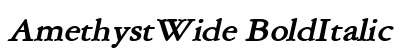AmethystWide BoldItalic Font Preview