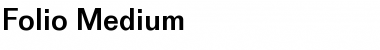 Folio-Medium Medium Font