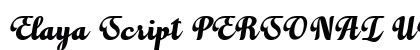 Elaya Script PERSONAL USE ONLY Regular font free download