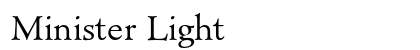Minister Light font free download