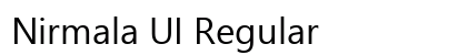 Nirmala UI Regular font free download