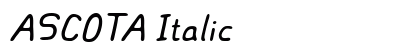 ASCOTA Italic preview ASCOTA Italic preview