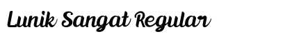 Lunik Sangat Regular Font Preview