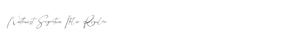 Northwest Signature Italic Regular Font Preview