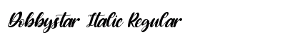 Dobbystar Italic Regular Font Preview