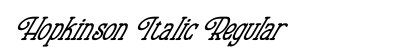 Hopkinson Italic Regular