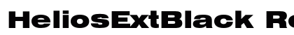 HeliosExtBlack Regular Font Preview