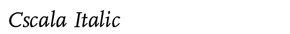 Cscala Italic Font Preview