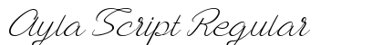 Ayla Script Regular preview Ayla Script Regular preview