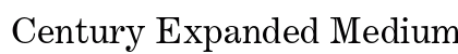 Century Expanded Medium font free download