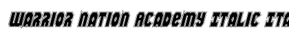 Warrior Nation Academy Italic Italic preview