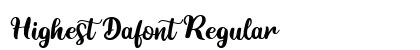 Highest Dafont Regular preview Highest Dafont Regular preview