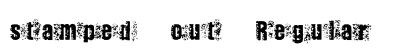 stamped out Regular Font Preview