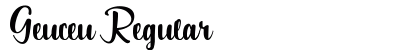 Geuceu Regular Font Preview