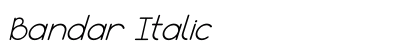 Bandar Italic Font Preview
