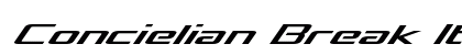 Concielian Break Italic Italic Font Preview