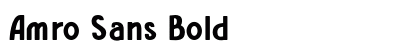 Amro Sans Bold Font Preview