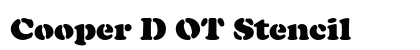 Cooper D OT Stencil font free download