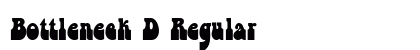 Bottleneck D Regular Font Preview