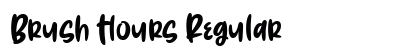Brush Hours Regular Font Preview