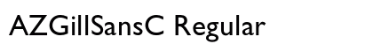 AZGillSansC Regular font free download