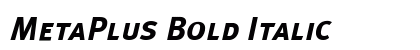MetaPlus Bold Italic Font Preview