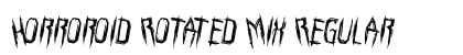 Horroroid Rotated Mix Regular Font Preview