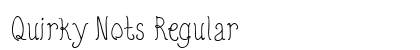 Quirky Nots Regular Font Preview