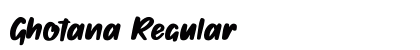 Ghotana Regular Font Preview