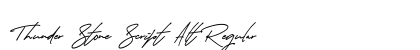 Thunder Stone Script Alt Regular Font Preview
