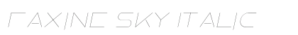 Faxine Sky Italic Font Preview