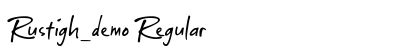 Rustigh_demo Regular Font Preview