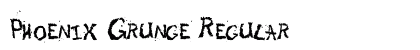 Phoenix Grunge Regular Font Phoenix Grunge Regular Font Preview