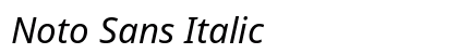 Noto Sans Italic Preview