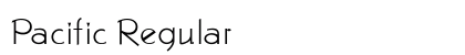Pacific Regular Font Preview