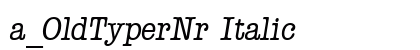 a_OldTyperNr Italic preview