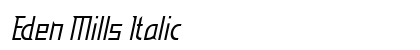 Eden Mills Italic Font Preview