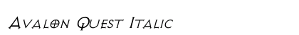 Avalon Quest Italic Font Preview