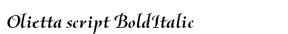 Olietta script BoldItalic preview