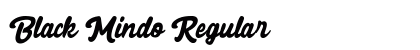 Black Mindo Regular Font Preview