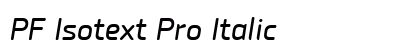 PF Isotext Pro Italic font free download