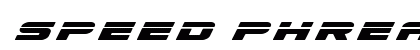 Speed Phreak Title Italic Italic Font Preview