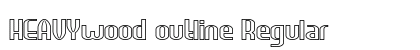 HEAVYwood outline Regular Font Preview