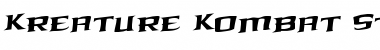 Kreature Kombat Staggered Rotalic Italic Font