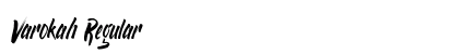 Varokah Regular Font Preview