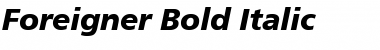 Foreigner Bold-Italic Font