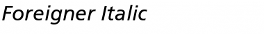 Foreigner Italic