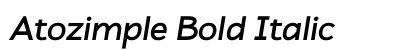 Atozimple Bold Italic preview