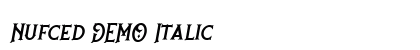 Nufced DEMO Italic Font Preview